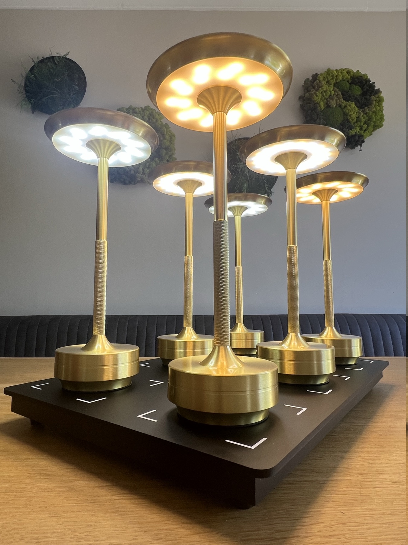 Eclips horeca tafellampen met draadloos laadstation