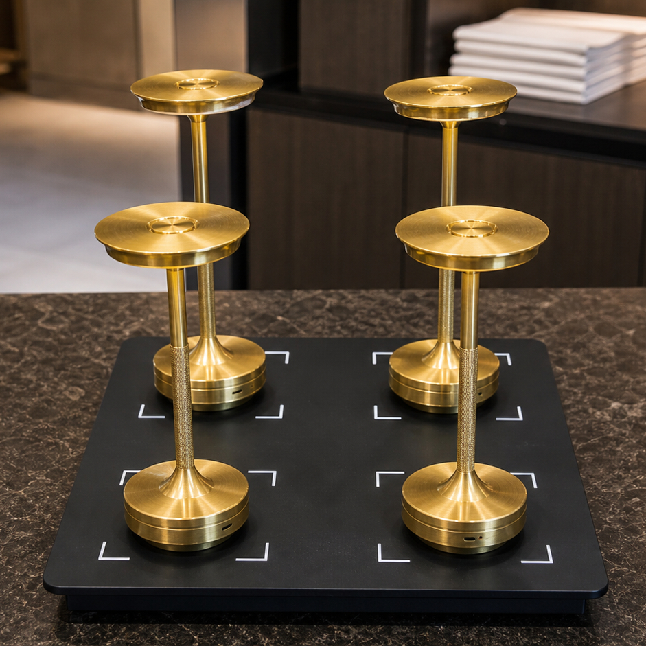 Eclips horeca tafellamp met draadloos laadstation